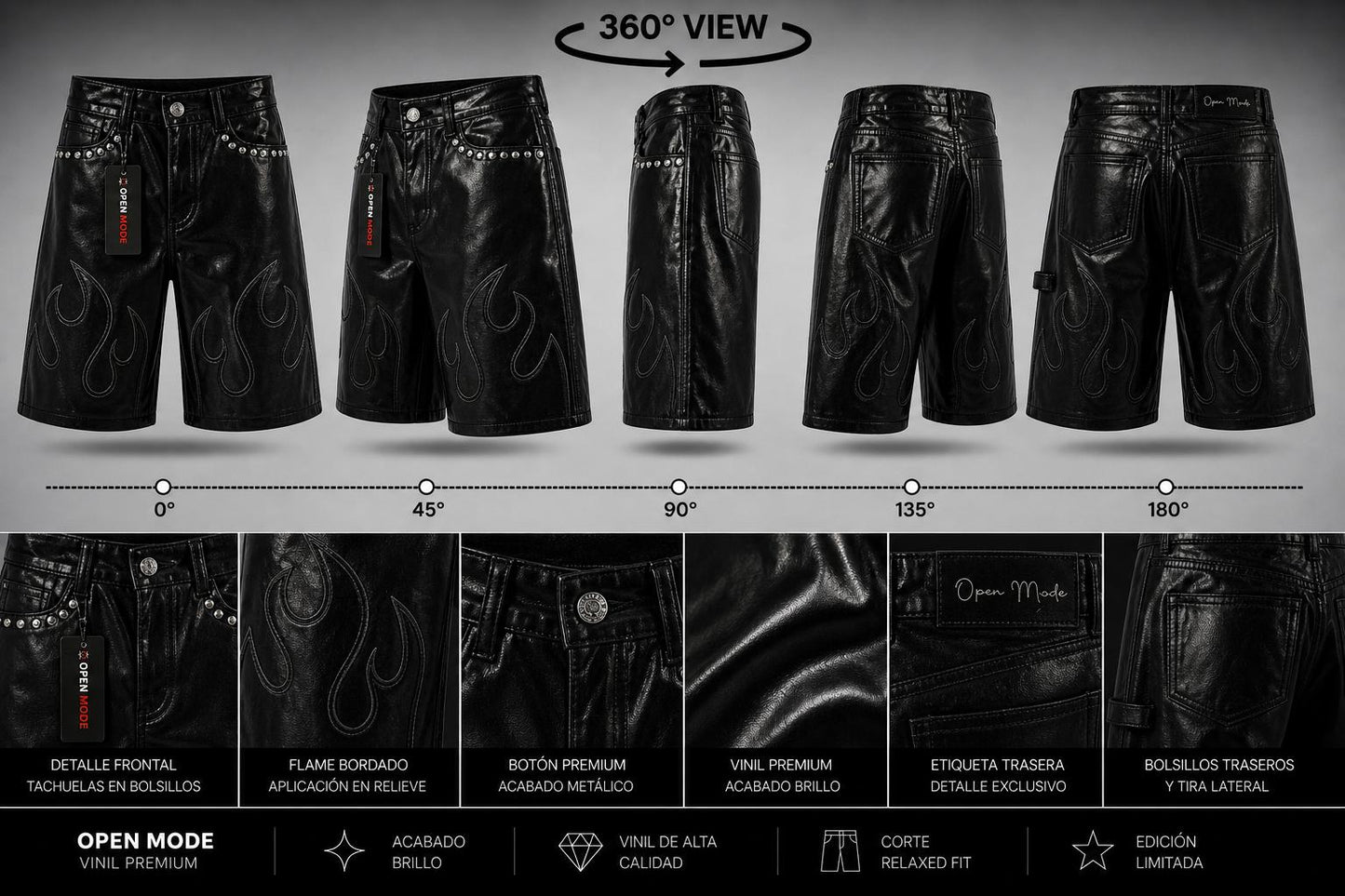SHORT VINIL OPEN MODE HOMBRES